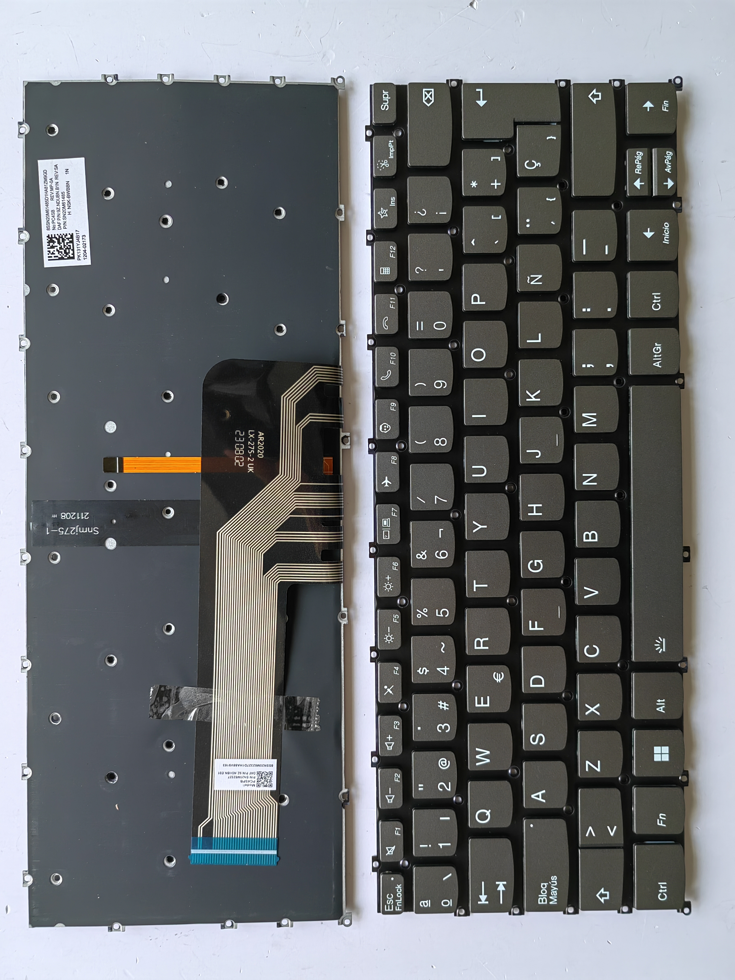 Picture of New Replacement Laptop Keyboard For LENOVO AIR 14 2021/K4e-itl/K4e-are/14ARE/14itl 2020 Grey Backlit (OEM) SP Layout